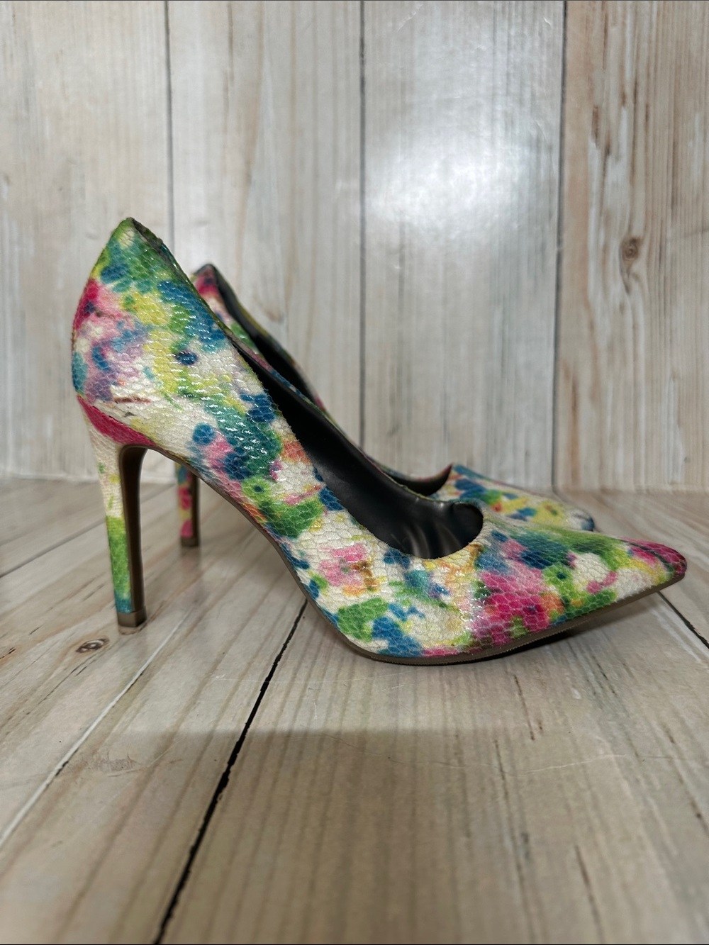 Worthington Multicolor Floral Pointed-Toe Stiletto Pumps